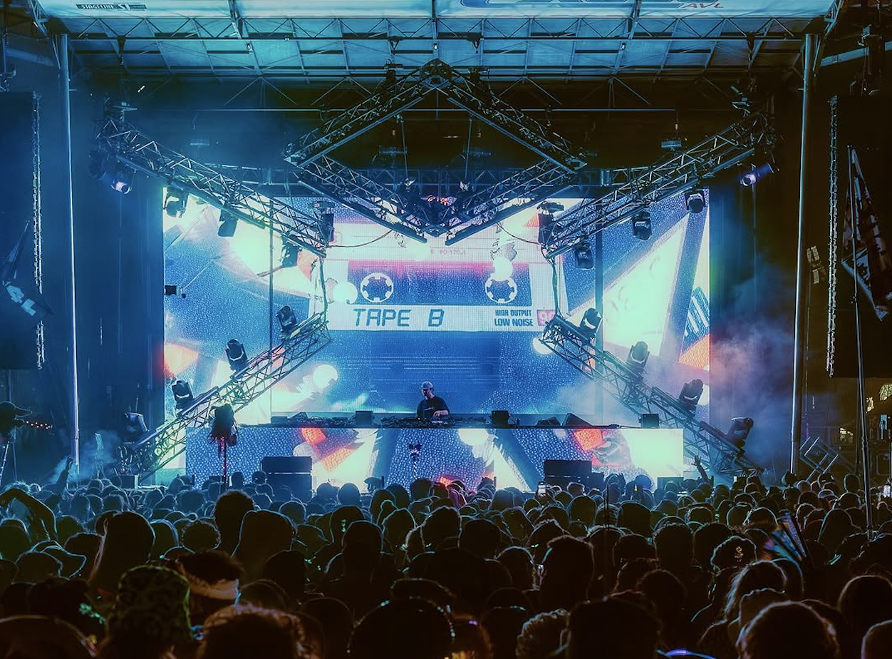 Tape B on stage